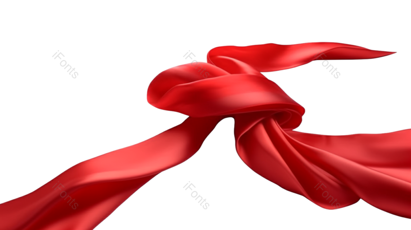 中国风图片,彩带元素,红色装饰PNG,飘带免抠素材